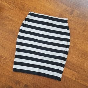 Striped Summer Cotton French Cxn Skirt